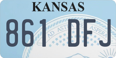 KS license plate 861DFJ