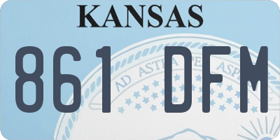 KS license plate 861DFM