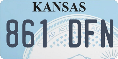 KS license plate 861DFN