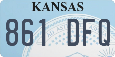 KS license plate 861DFQ