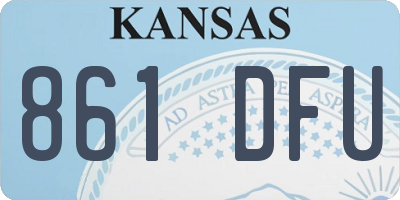 KS license plate 861DFU