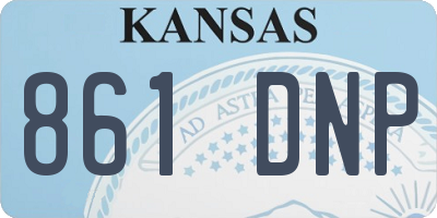 KS license plate 861DNP
