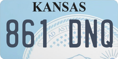 KS license plate 861DNQ