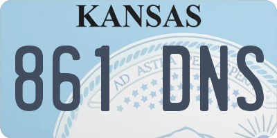 KS license plate 861DNS