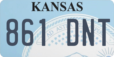 KS license plate 861DNT