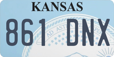 KS license plate 861DNX