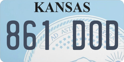 KS license plate 861DOD