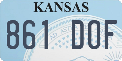 KS license plate 861DOF