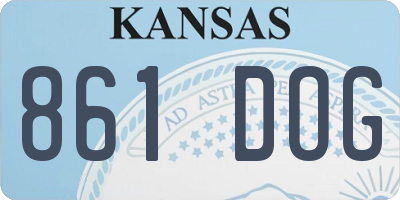 KS license plate 861DOG