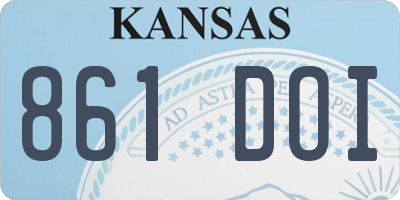 KS license plate 861DOI