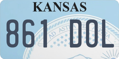 KS license plate 861DOL
