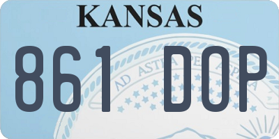 KS license plate 861DOP