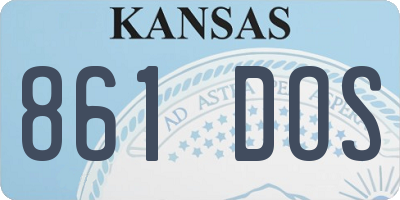 KS license plate 861DOS