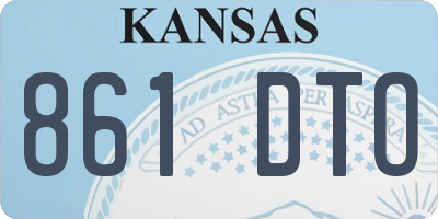 KS license plate 861DTO