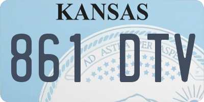KS license plate 861DTV