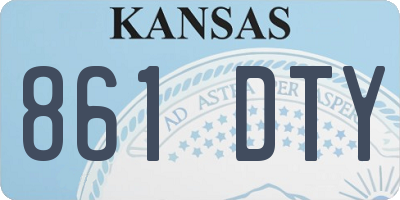 KS license plate 861DTY