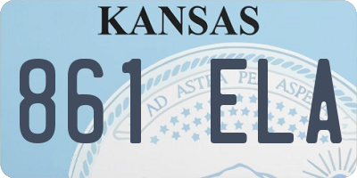 KS license plate 861ELA