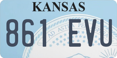 KS license plate 861EVU