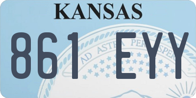 KS license plate 861EYY
