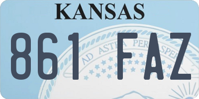 KS license plate 861FAZ