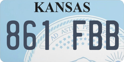 KS license plate 861FBB