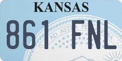 KS license plate 861FNL