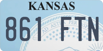 KS license plate 861FTN