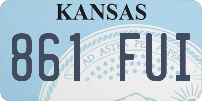 KS license plate 861FUI
