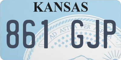 KS license plate 861GJP