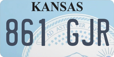 KS license plate 861GJR