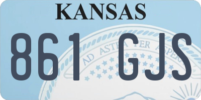 KS license plate 861GJS