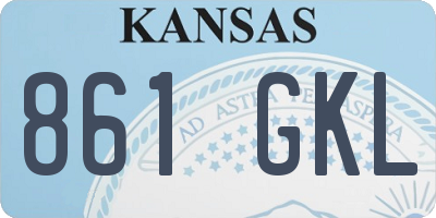 KS license plate 861GKL