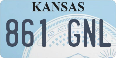 KS license plate 861GNL
