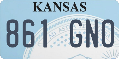 KS license plate 861GNO