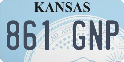 KS license plate 861GNP
