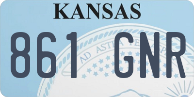 KS license plate 861GNR