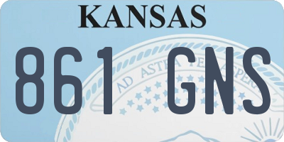 KS license plate 861GNS