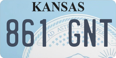 KS license plate 861GNT