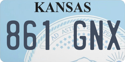 KS license plate 861GNX
