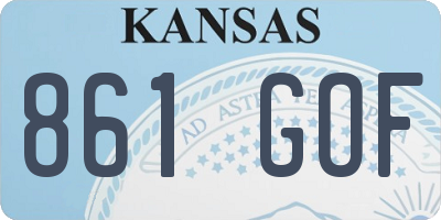 KS license plate 861GOF