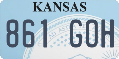 KS license plate 861GOH