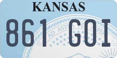 KS license plate 861GOI