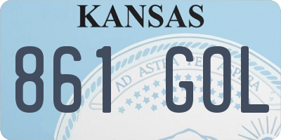 KS license plate 861GOL