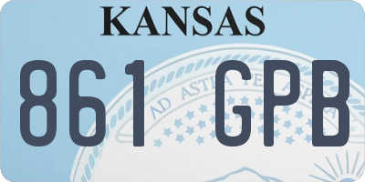 KS license plate 861GPB