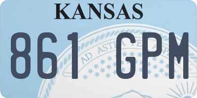KS license plate 861GPM