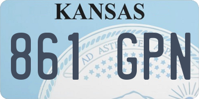 KS license plate 861GPN