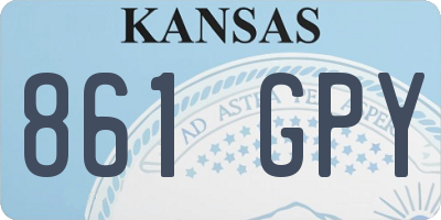 KS license plate 861GPY