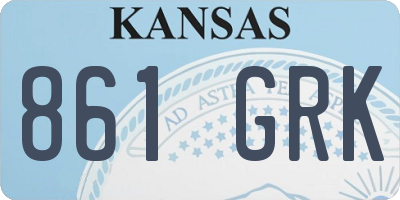 KS license plate 861GRK