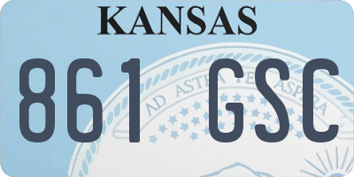 KS license plate 861GSC