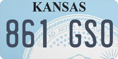 KS license plate 861GSO